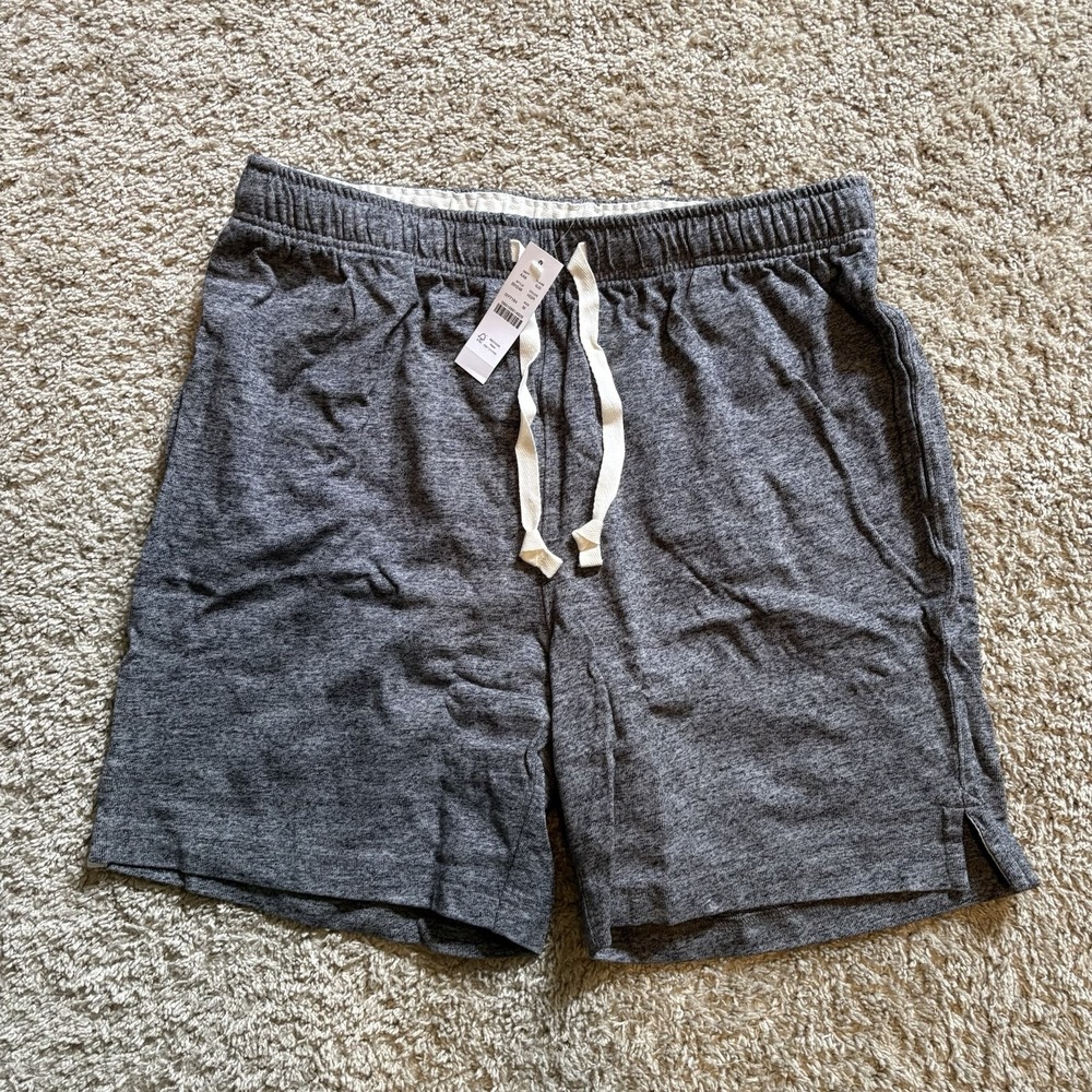 Brand New J Crew Knit Goods Heather Gray Shorts Cotton Men's Medium 7" Inseam